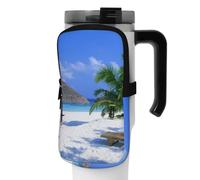 OUSIKA Bolsa de mano para botella de agua con estampado de silla de palma, bolsa de mano, bolsa de accesorios, bolsa con cremallera, bolsa para cinturón para hombres y mujeres, Black, S