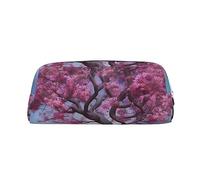 OUSIKA Bolsa de maquillaje de piel con diseño de flores y mariposas, de colores, bolsa de aseo de viaje, bolsa de almacenamiento diario para mujeres, Silver, Talla única