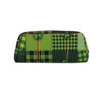 OUSIKA Bolsa de maquillaje de retazos, estuche de cuero, neceser de viaje, bolsa de cosméticos, bolsa de almacenamiento diario para mujer, Silver, Talla única