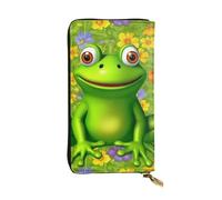 OUSIKA Cartera de cuero para mujeres y hombres, cartera de mano para dinero, tarjetero grande, cartera de rana con cremallera para teléfono, bolso largo de viaje, Black, Talla única, Casual