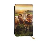 OUSIKA Cartera de cuero para mujeres y hombres, cartera de mano para dinero, tarjetero grande para tarjetas de crédito, carteras de vacas con cremallera, soporte para teléfono, bolso largo de viaje,