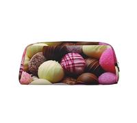 OUSIKA Color Sugar - Bolsa de maquillaje de piel, estuche de viaje, neceser de viaje, bolsa de almacenamiento diario para mujer, Gold, Talla única