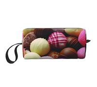 OUSIKA Color Sugar - Bolsas de cosméticos para mujer, bolsa de maquillaje portátil, bolsa de almacenamiento de viaje, bolsa de recepción diaria, bolsa de aseo de gran capacidad, color blanco, talla