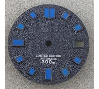 OUSIKA Esfera de reloj creativa, esfera de 28,5 Mm adecuada for accesorios de movimiento Nh35/4r36, piezas modificadas con esferas de reloj con logotipo S Esferas(Color:Blue Nail)