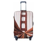 OUSIKA Funda protectora de equipaje lavable y elástica para maleta, con cuerdas en el puente Golden Gate, funda antiarañazos, para equipaje de viaje de 18 a 32 pulgadas, Black, S