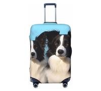 OUSIKA Funda protectora de equipaje lavable y elástica, protector de maleta, Border Collie, funda antiarañazos, para equipaje de viaje de 18 a 32 pulgadas, Black, L