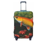 OUSIKA Funda protectora para equipaje, lavable, elástica, para maleta, cártamo, pez volador, antiarañazos, para equipaje de viaje, se adapta a protectores de equipaje de 18 a 32 pulgadas, Black, L