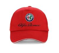 OUSIKA Gorra de Béisbol, Gorra Snapback para Hombres, Mujeres, Unisex, para Alfa Romeo Giulia Stelvio Giulietta 159 147 156, para Hombres, Sombreros para Fanáticos de Los Automóviles,Red