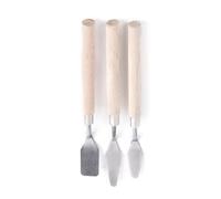 OUSIKA Kit de espátula profesional de acero inoxidable, paleta de pintura al óleo, conjunto de herramientas de pintura, Flexible, 3 uds. Colores