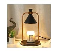 OUSIKA Lámpara calentadora de velas regulable con aroma, lámpara calentadora de cera con brillo ajustable, compatible con velas pequeñas y grandes, candelabro aromático, decoración del hogar, Calentad