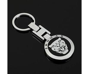 OUSIKA Llavero de Coche, Accesorios de Decoración de Llavero de Acero Inoxidable, para Jaguar XEL XFL E-Pace I-Pace F-Type F-Pace,Bla-CK