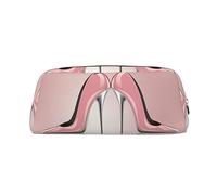 OUSIKA Neceser de piel rosa con diseño de mariposa para zapatos de tacón alto, bolsa de almacenamiento diario para mujeres, Gold, Talla única