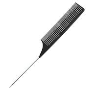 OUSIKA Peine for el cuidado del cabello Peine for el cabello Peine de cola afilada Peine de peluquería Peine de cola de acero inoxidable Dientes densos Peine for peinar el cabello liso Peine ABS resis