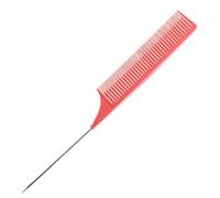 OUSIKA Peine for el cuidado del cabello Peine for el cabello Peine de cola afilada Peine de peluquería Peine de cola de acero inoxidable Dientes densos Peine for peinar el cabello liso Peine ABS resis