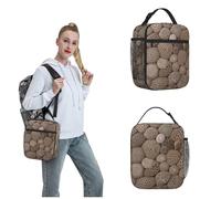 OUSIKA Petoskey - Lonchera de piedra para mujeres y hombres, reutilizable, aislada, bolsa de almuerzo de viaje, bolsa de almuerzo, lonchera portátil para trabajo, picnic, camping