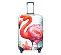 OUSIKA Protector de equipaje lavable y elástico, protector de maleta, flamenco, pintado a mano, acuarela, funda antiarañazos, para equipaje de viaje de 18 a 32 pulgadas, Black, S