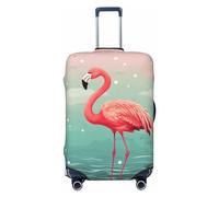 OUSIKA Protector de equipaje lavable y elástico, protector de maleta, flamencos, antiarañazos, para equipaje de viaje, se adapta a protectores de equipaje de 18 a 32 pulgadas, Black, M