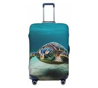 OUSIKA Protector de equipaje lavable y elástico, protector de maleta, para buceo, tortugas marinas, antiarañazos, para equipaje de viaje de 18 a 32 pulgadas, Black, M