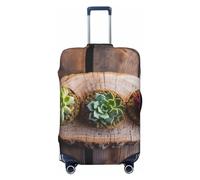 OUSIKA Protector de equipaje lavable y elástico, protector de maleta, para plantas suculentas, madera, antiarañazos, para equipaje de viaje, se adapta a protectores de equipaje de 18 a 32 pulgadas,