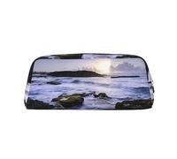 OUSIKA Puerto Rico - Neceser de piel para maquillaje, neceser de viaje, neceser de viaje, bolsa de almacenamiento diario para mujer, Gold, Talla única