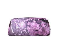 OUSIKA Purple Moon - Neceser de piel para maquillaje, neceser de viaje, neceser de cosméticos, bolsa de almacenamiento diario para mujer, Silver, Talla única