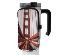 OUSIKA Ropes on The Golden Gate Bridge - Bolsa para botella de agua con estampado de puente de mano, bolsa de mano, bolsa de accesorios para bebidas, bolsa con cremallera, bolsa para cinturón para