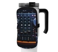 OUSIKA Some Mixer Controls - Bolsa para botella de agua con estampado de control de mezclador, bolsa de mano, bolsa de accesorios para bebidas, bolsa con cremallera, bolsa para cinturón para hombres y