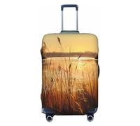 OUSIKA The River - Protector de equipaje lavable y elástico para maleta, protector de maleta, antiarañazos, se adapta a protectores de equipaje de 18 a 32 pulgadas, Black, M