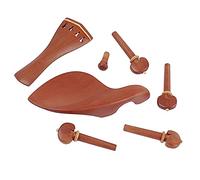 OUSIKA Un conjunto de 7 piezas de violín de madera de azufaifo natural 4/4, juego de accesorios, cuerdas de barbilla de afinación, cola de clavo, cuerda de cola, accesorios de violín profesional Afina