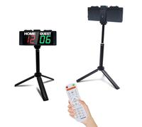Ousmile Marcador Digital LED Portátil, Marcador con Temporizador con Botones, Marcador Electrónico con Control Remoto, Marcador Digital Cornhole con Soporte para Juegos de Patio al Aire Libre, Tejo