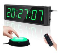 Ousmile Reloj temporizador de gimnasio para gimnasios en casa, tiempo de fitness con botón de inicio/parada, temporizador de intervalo para entrenamiento, cronómetro/tiempo de cuenta regresiva con