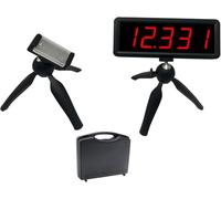 Ousmile Temporizador láser inalámbrico para sprints, sistema de temporizador láser para pista de 40 a 60 yardas, cronómetro de reloj de carreras para correr velocidad de transitación (1 juego)
