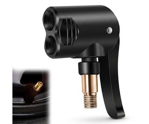 Ousuwo Boquilla infladora de neumáticos de conexión rápida 2 en 1, adaptador de válvula de aire para válvulas de coche y bicicleta, compatible con Bosch Easy Pump, válvula de clic SKS y válvula de