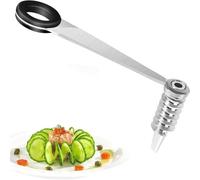 Ousuwo Cortador en Espiral de Acero Inoxidable, 10,8 cm Espiralizador Manual para Verduras, Ensaladas con Pepinos, Zanahorias, Calabacines, Manzanas y Patatas