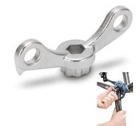 Ousuwo Extractor de manivela de bicicleta plateado, herramienta profesional de extracción de bielas 2 en 1, compatible con Shimano y la mayoría de brazos de manivela de bicicleta, herramienta esencial