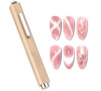 Ousuwo Imán de ojo de gato para uñas, herramienta magnética hexagonal 3 en 1 para esmalte de gel de ojo de gato, imán de neodimio súper fuerte con efectos versátiles para salón profesional y diseño de