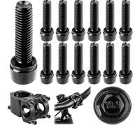 Ousuwo Juego de 12 tornillos para manillar de bicicleta, M5 x 20 mm, acero al carbono de alta resistencia, para montaña, bicicletas de carretera y motocicletas