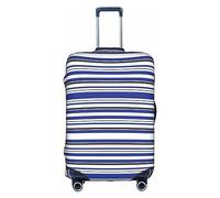 OUSXC A rayas. La funda protectora para maleta de carrito es adecuada para tamaños de equipaje de entre 18 y 32 pulgadas, Blanco, L
