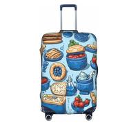 OUSXC Blue Food03 - Funda protectora para maleta de carrito de entre 45 y 81 cm, Blanco, XL