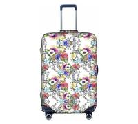 OUSXC Funda protectora para carrito de jardín, de colores vivos, adecuada para equipaje de entre 45 y 81 cm, Blanco, L