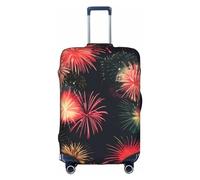 OUSXC Hermosa funda protectora para maleta de carrito de fuegos artificiales adecuada para equipaje de entre 18 y 32 pulgadas, Blanco, S