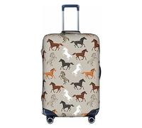 OUSXC La bonita funda protectora para maleta de carrito de caballo es adecuada para tamaños de equipaje de entre 45 y 81 cm, Blanco, XL