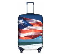 OUSXC La funda protectora para maleta con bandera de Puerto Rico es adecuada para tamaños de equipaje de entre 18 y 32 pulgadas, Blanco, S