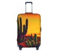 OUSXC La funda protectora para maleta con diseño de cactus en el desierto es adecuada para equipaje de entre 45 y 81 cm, Blanco, L