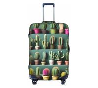 OUSXC La funda protectora para maleta con diseño de cactus es adecuada para equipaje de entre 45 y 81 cm, Blanco, S