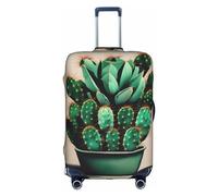 OUSXC La funda protectora para maleta con diseño de cactus es adecuada para equipaje de entre 45 y 81 cm, Blanco, S