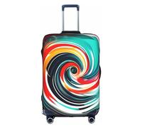 OUSXC La funda protectora para maleta con diseño de círculos abstractos es adecuada para equipaje de entre 45 y 81 cm, Blanco, L