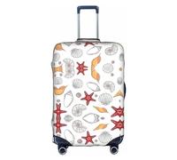 OUSXC La funda protectora para maleta con diseño de estrella de mar es adecuada para equipaje de entre 45 y 81 cm, Blanco, XL