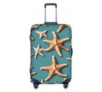 OUSXC La funda protectora para maleta con diseño de estrella de mar es adecuada para equipaje de entre 45 y 81 cm, Blanco, S