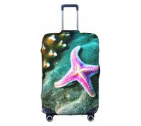 OUSXC La funda protectora para maleta con diseño de estrella de mar es adecuada para equipaje de entre 45 y 81 cm, Blanco, L